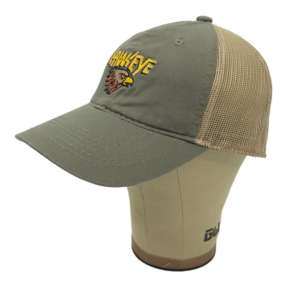 Outdoor Cap Hawkeye Mesh Strapback Cap Trucker Baseball Hat Bird Khaki Green - Picture 7 of 13